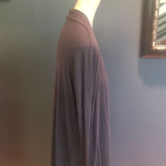 moonbeam marled dark gray open front long cardigan - Picture 3 of 6